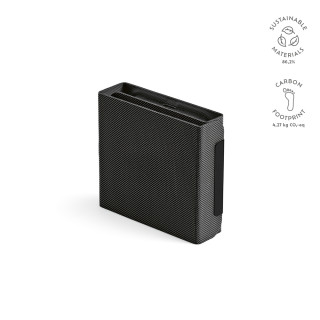 Linnaeus 3-in-1 Wireless Charger aus rPU. 15 W. USB-C-Anschluss, schwarz