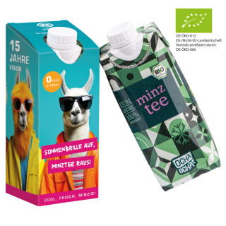 Drink Pack mit Ocha-Ocha® BIO Minztee in Werbeverpackung