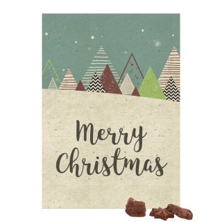 Classic Wand Adventskalender, Graspapier, Hochformat, Friedel Schokolade