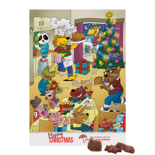 Classic Wand Adventskalender mit Rätselmotiv, Hochformat, Friedel Schokolade