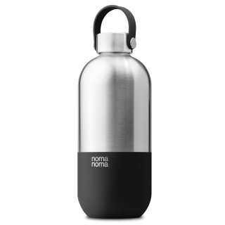 noma noma Edelstahltrinkflasche mit Pulverbeschichtung, schwarz, 1000 ml