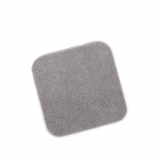 eckige Filz Untersetzer, 10 x 10 cm aus Recyclingfilz, grau