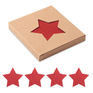 STARGUARD Untersetzer RPET-Filz, dunkelrot
