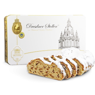 750g Dresdner Stollen ® in Geschenkdose "Edition Frauenkirche"