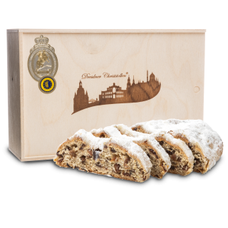 1000g Dresdner Stollen® in Holzkiste