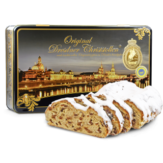 1000g Dresdner Stollen ® in Geschenkdose "Königliche Edition"