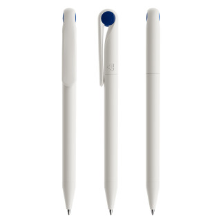 prodir DS1 TMM Twist Kugelschreiber, weiß, blau, Schreibfarbe: blau
