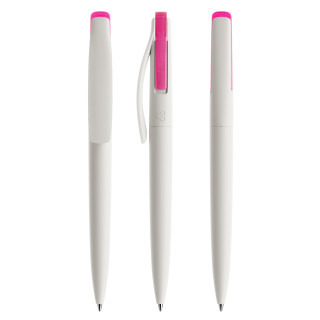 prodir DS2 PMM Push Kugelschreiber, weiß, pink, Schreibfarbe: blau