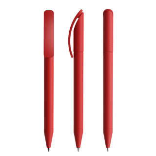 prodir DS3 Soft Touch TRR Twist Kugelschreiber, dunkelrot, Schreibfarbe: blau