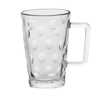 Glastasse, klarglas, runde Vertiefungen, Inhalt 28 cl