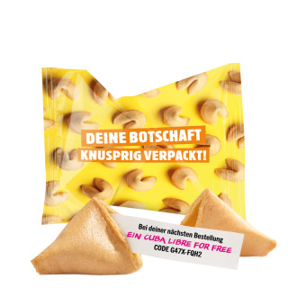 Glückskeks, Folie, weiß