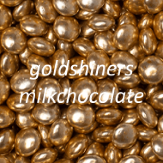 Bonbonglas Mini mit ca. 40 g Goldglitzer-Milchschokolade, hellblau
