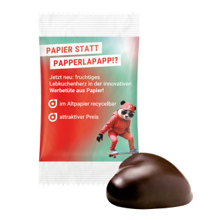 WEISS Lebkuchenherz, recyclingfähiges Papier weiß