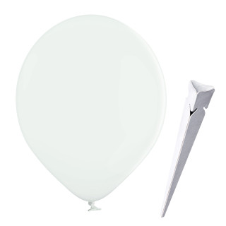 Luftballon „Standard“, Größe M (ø ca. 30 cm) in weiß mit FUNNYBLOON® "BASIC"