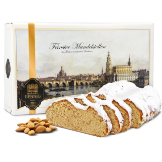 750g Edler Mandelstollen im Geschenkkarton