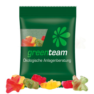 Minitüte 15 g, kompostierbare Folie transparent, Trolli Fruchtgummi Flugzeuge