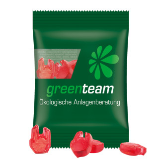 Minitüte Sonderform, 15 g, Folie kompostierbar transparent, Trolli Fruchtgummi