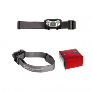 Schwarzwolf outdoor® MINO Stirnlampe mit Gestensteuerung Touchless Sensor, schwarz