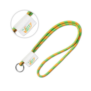 Rundes Lanyard mit Woven Label 