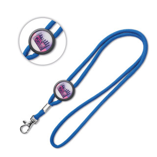 Rundes Lanyard mit Schieber + Doming