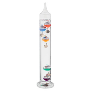 GALI Galileo Thermometer Glas 28cm, transparent