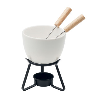 KASE Keramik-Fondue-Set 240 ml, weiß