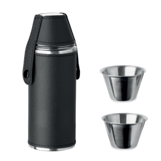 COCOON Flasche mit Schnapsbechern, schwarz