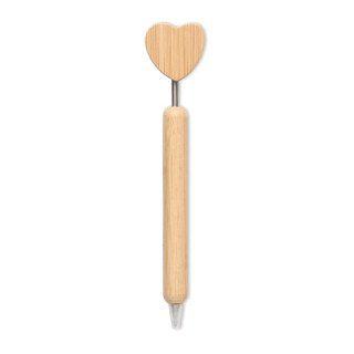 CORAPEN Kugelschreiber Bambus Herz, holz