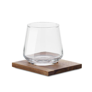 DRINKS Glas mit Untersetzer, transparent