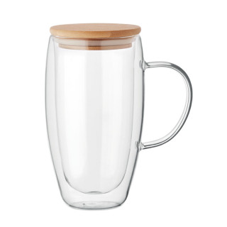 EXISTING NAME Doppelwandiger Glasbecher 450ml, transparent