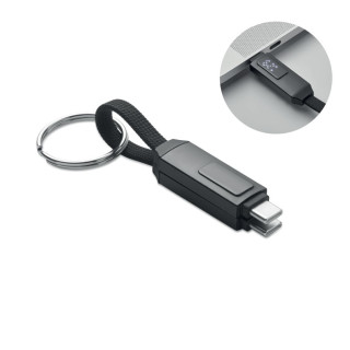 KEYSTO 60W Schlüsselring-Ladekabel, schwarz
