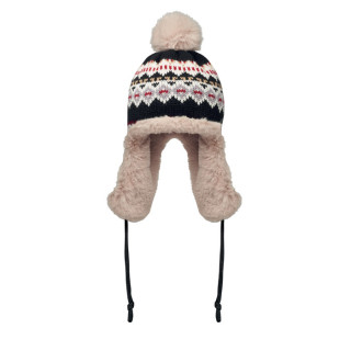 YULONG Gestrickte Ohrenmütze, schwarz