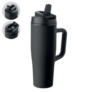 ATLANTA Doppelwandiger Becher 900ml, schwarz