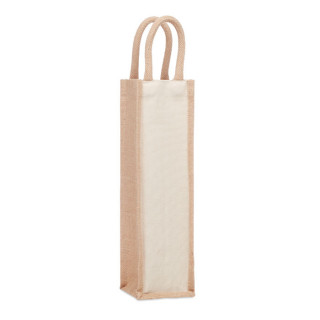 CAMPO DI VINO Flaschen-Geschenktasche Jute, beige