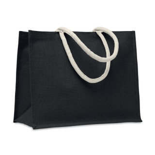 AURA Einkaufstasche Jute, schwarz