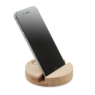 GROW ROUND STAND Smartphone Halter Birkenholz, holz