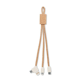 CABIE 3in1 Ladekabel Kork, beige