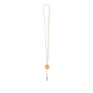 KARA Lanyard mit Metallkarabiner, beige