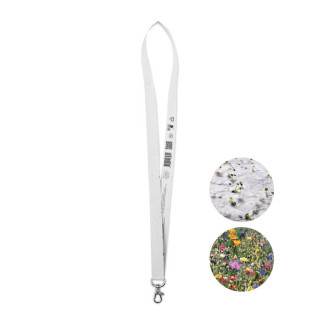 LANSEE Lanyard mit Samenpapier, weiß