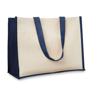 CAMPO DE FIORI Jute/Canvas Shopper , blau