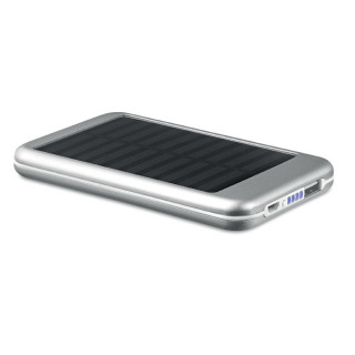 SOLARFLAT Solar Powerbank 4000 mAh, mattsilber