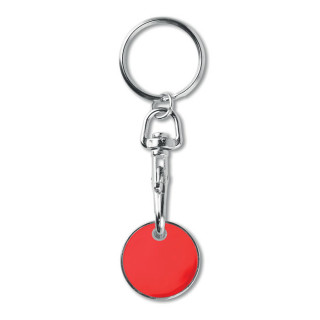 TOKENRING Schlüsselring mit Chip EUR, rot