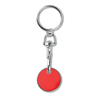 TOKENRING Schlüsselring mit Chip EUR, dunkelrot