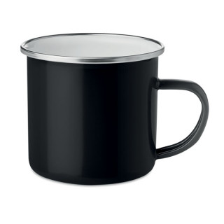 PLATEADO Emaillierter Metall-Becher, schwarz