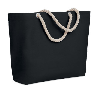 MENORCA Strandtasche mit Kordelgriff, schwarz