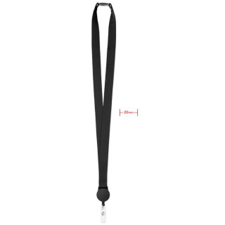 ZIP LANYARD Lanyard mit Badge-Halter, schwarz