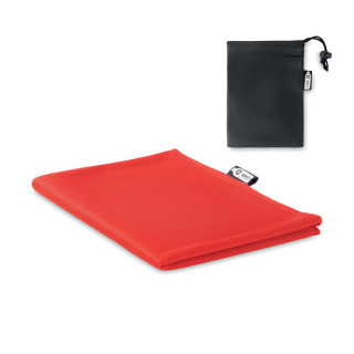TUKO RPET RPET Sporthandtuch mit Beutel, dunkelrot