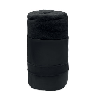 MUSALA RPET RPET Fleece-Reisedecke, schwarz