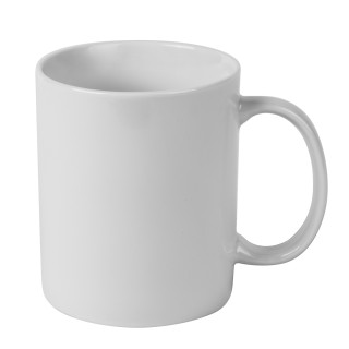 Klassische Porzellantasse, weiß, 30 cl, mit vollfarbig, Sieb-Direktdruck