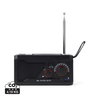 Nordic Drift Titan IPX4 multifunktionales Radio 4000mAh, schwarz